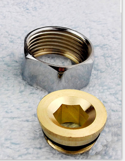 浴缸水龙头配件内六角螺母 淋浴花洒龙头反牙螺丝6分 10mm内六角