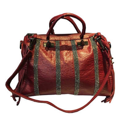 金蔓雪女包 2017新款水钻流苏铆钉单肩包斜挎包 时尚手提包包邮