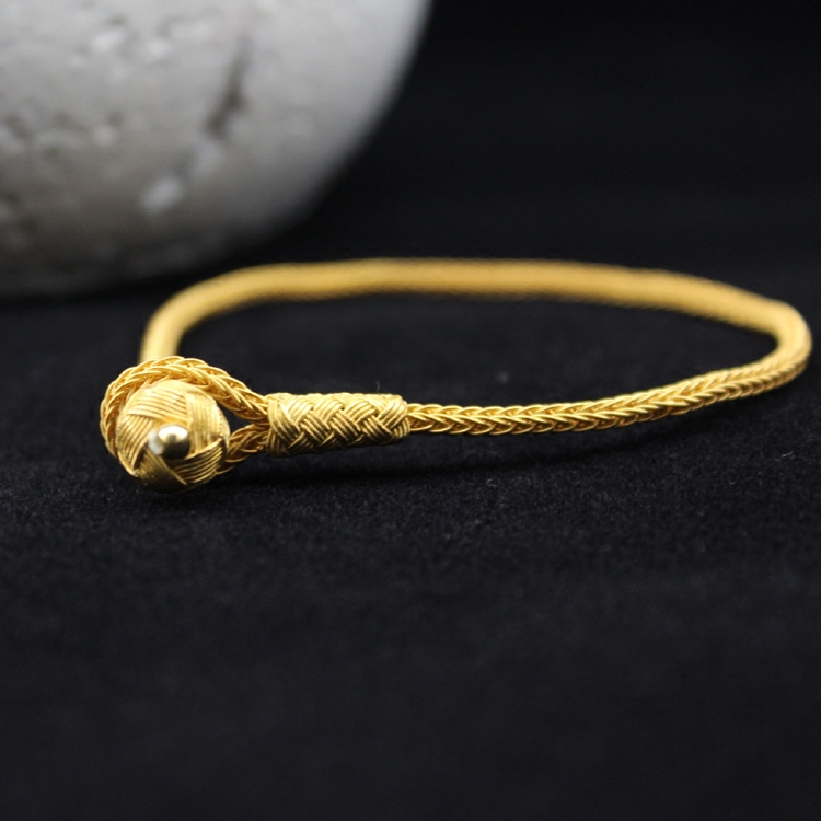 土耳其进口999纯银手链男女情侣款银丝编织首饰简约独特生日礼物