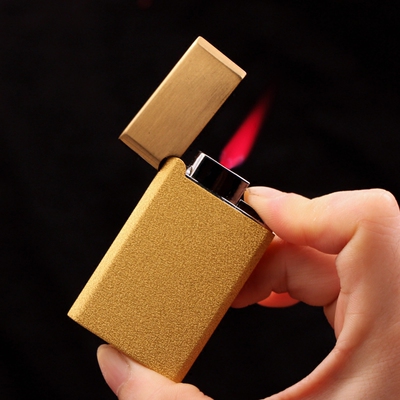 超薄朗声个性电子小巧充气防风磨砂打火机送礼男女士定制创意红火