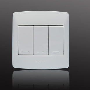 开关 正品 罗格朗 tcl|legrand 美驭 系列 三开单控开关/三开单