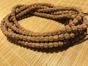 尼泊尔二代盘龙纹5瓣小金刚菩提子红皮肉纹佛珠手链男士手串念珠