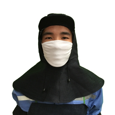 牛仔披肩防尘帽子男女劳保风帽工业粉尘防护帽工地搬运电焊工作帽