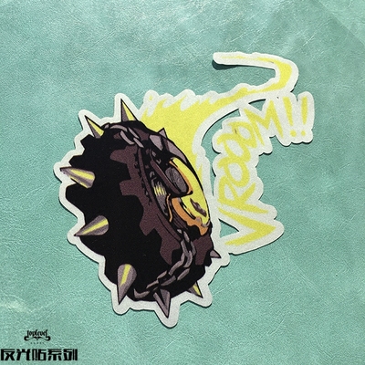 tlp反光车贴守望先锋喷漆涂鸦周边狂鼠炸弹轮胎 笔记本贴行李箱贴