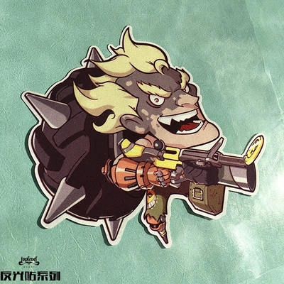 tlp反光车贴 定制守望先锋喷漆涂鸦周边 q版狂鼠 overwatch贴纸