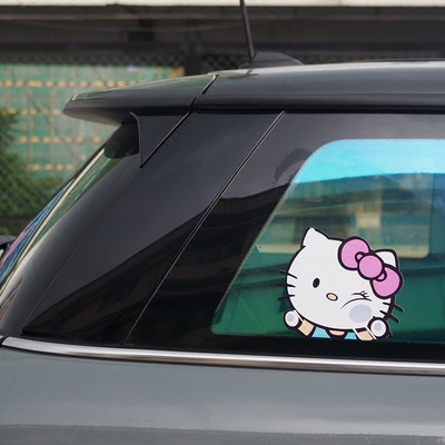 宝马迷你 个性爬窗贴纸 kt 超人 小丸子 叮当猫卡通车窗撞玻璃贴