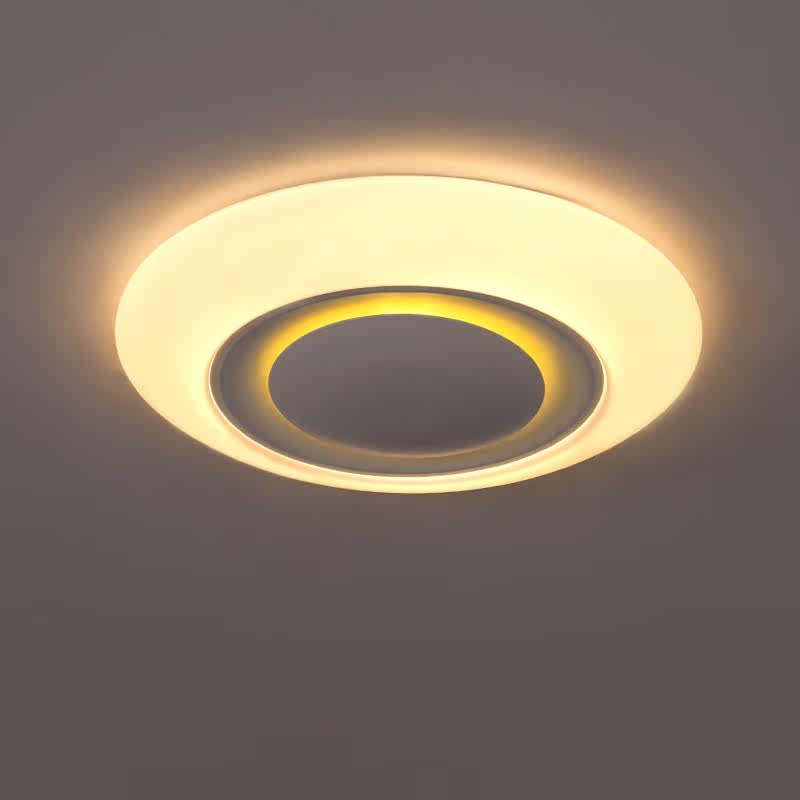 洲明翰源led圆形吸顶灯客厅灯 简约灯具圆盘卧室灯 创意个性调光