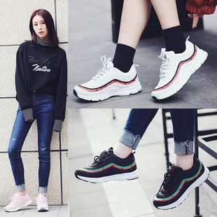 韩版ulzzang原宿街拍运动鞋ins超火的鞋子女秋冬休闲跑步鞋小白鞋